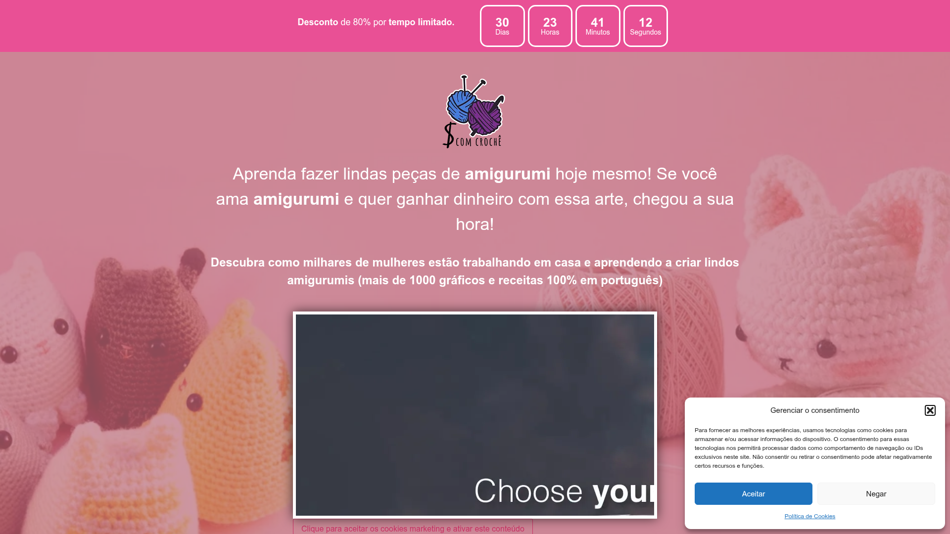 Curso de Amigurumi — Landing Page